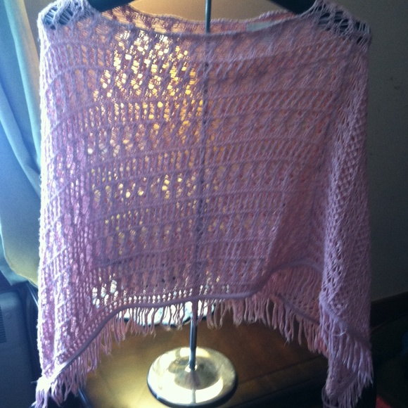 Pink sweater shaw