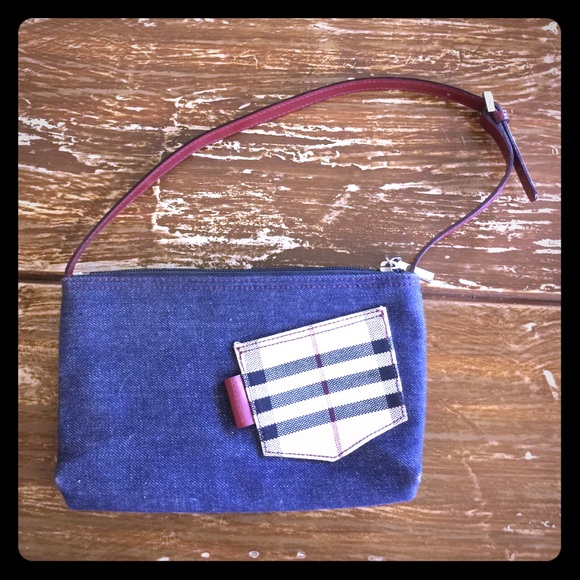 100% Authentic Small Denim Burberry Purse