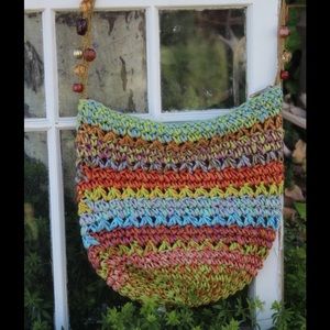 Boho hippie colorful shoulder bag purse handbag