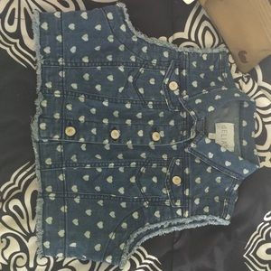 Delia's rare denim vest with hearts