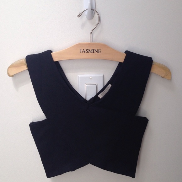 Necessary clothing cross crop top