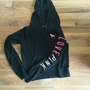 Victorias Secret Pink Black Hoodie