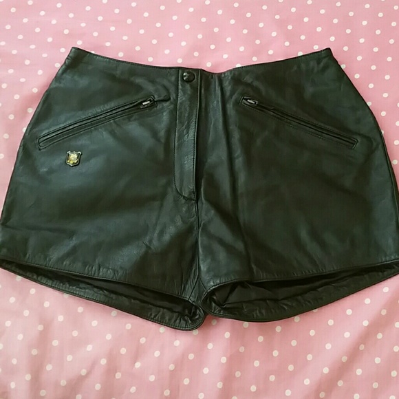 Genuine  leather shorts
