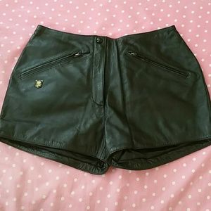 Genuine  leather shorts