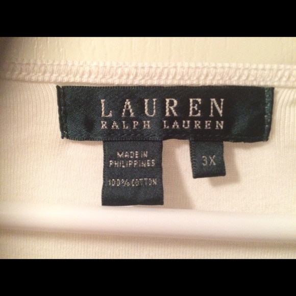 Lauren by ralph lauren size3x white blouse