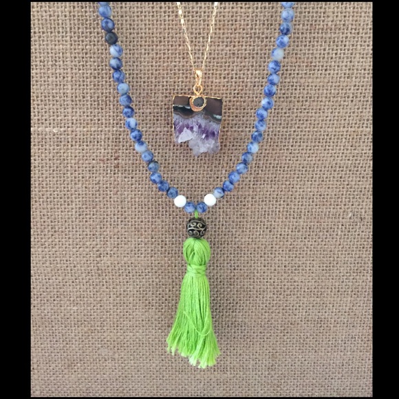💜bundled Natural stone necklace - Picture 3 of 4