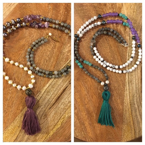 💜CURRENTLY SOLD OUT💜Gemstone tassel necklace - Picture 2 of 4
