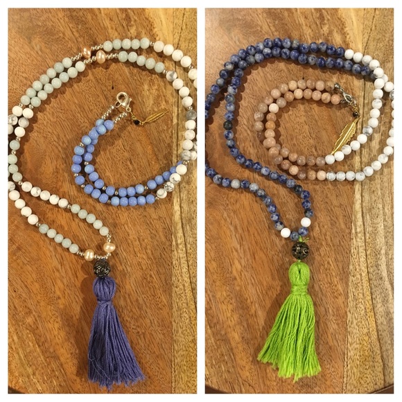 💜CURRENTLY SOLD OUT💜Gemstone tassel necklace - Picture 3 of 4