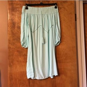 Off the shoulder dress!