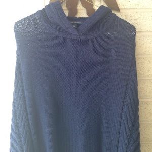 Navy Poncho Sweater