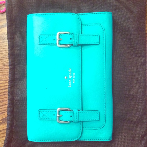 Kate Spade crossbody/clutch teal/green purse