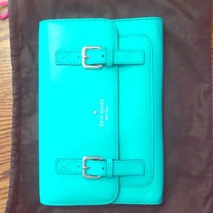 Kate Spade crossbody/clutch teal/green purse