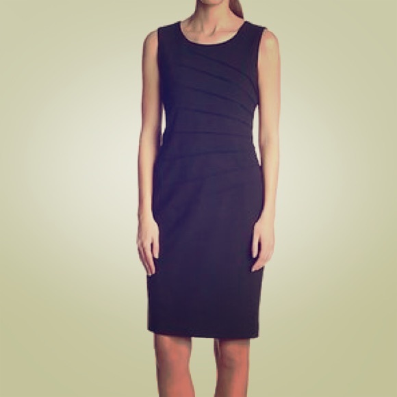Calvin Klein black sleeveless sheath dress