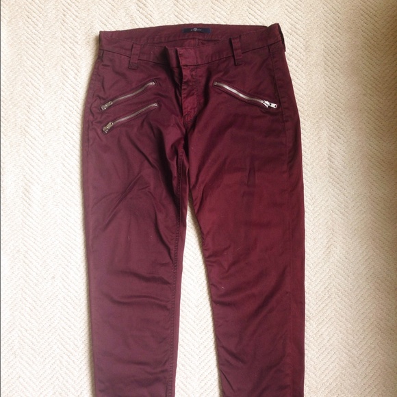*SOLD* 7 for All Mankind Skinny Zippered Pants - Picture 2 of 4