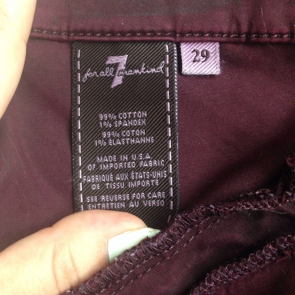 *SOLD* 7 for All Mankind Skinny Zippered Pants - Picture 3 of 4