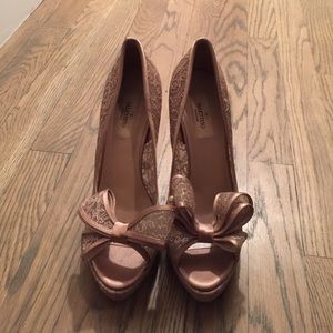 Valentino satin bow pumps