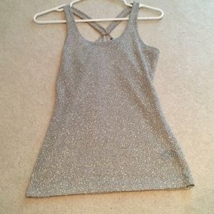 Express Silver cross back tank