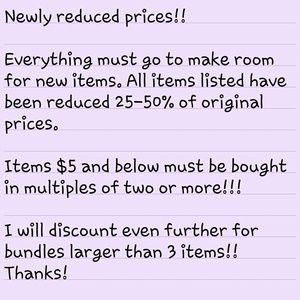 Newly reduced prices!!!