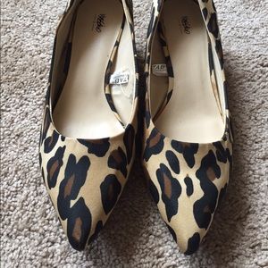 Cheetah print kitten heels