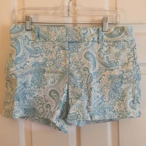 J Crew Retail Stretch Cotton Paisley Shorts