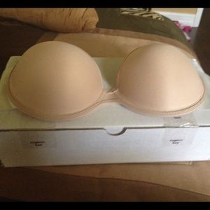Beige strapless bra