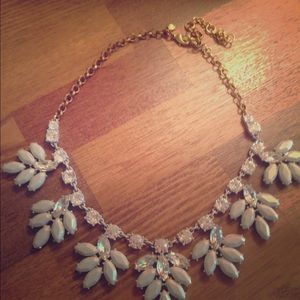 J.Crew rare floral garland grey necklace