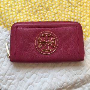Tory Burch Pink Leather Wallet