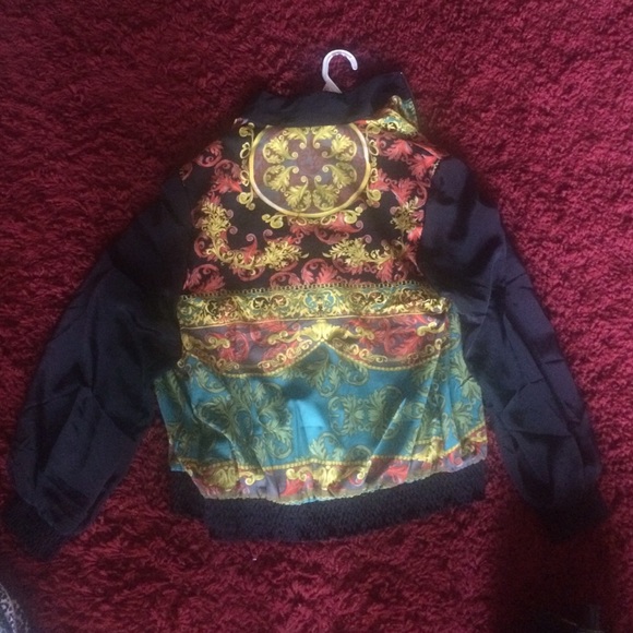 black/pattern zip jacket - Picture 2 of 2