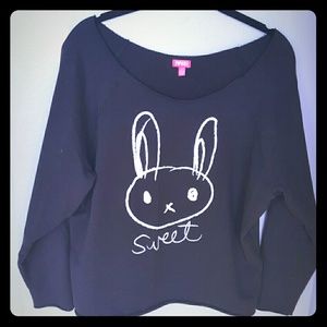 Black off shoulder sweater