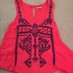 orange and navy urban outfitters tank top