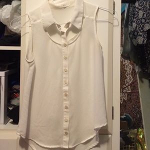 White chiffon-esk top