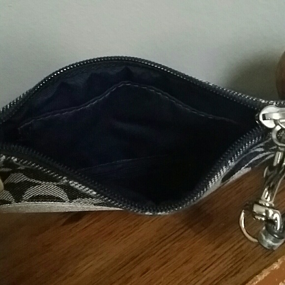 Coach Denim/Silver wristlet - mint! - Picture 3 of 3
