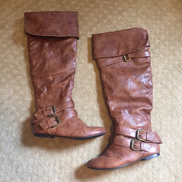 Boots - Brown knee high boots