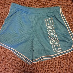 USMC blue running shorts
