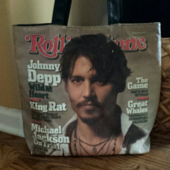 Johnny Depp Rollingstone Magazine tote bag
