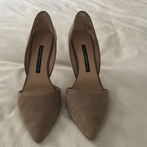 Gently Worn French Connection Beige D'orsey Pumps