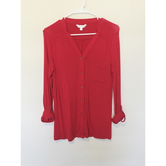 Red button up