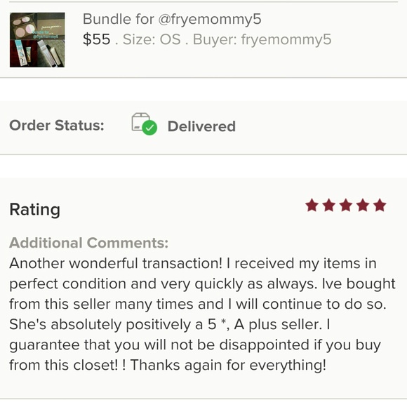" Happy buyer"Thank you @fryemommy5