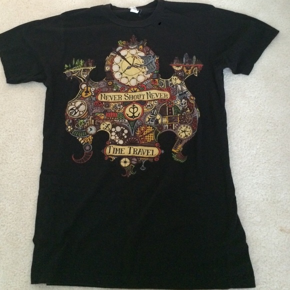 Never shout never band shirt