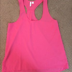 pink chiffon racer back tank top from Nordstrom