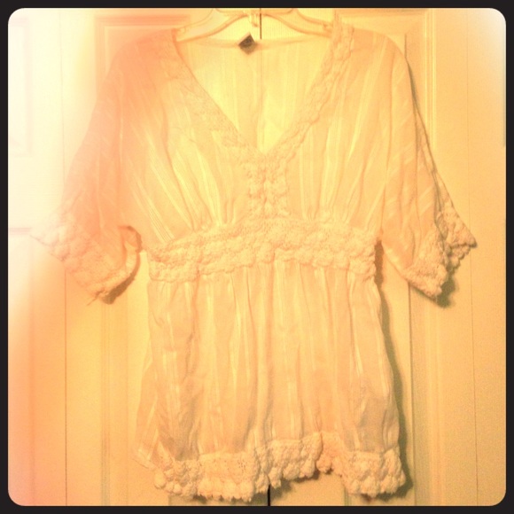 Cute sheer baby doll top