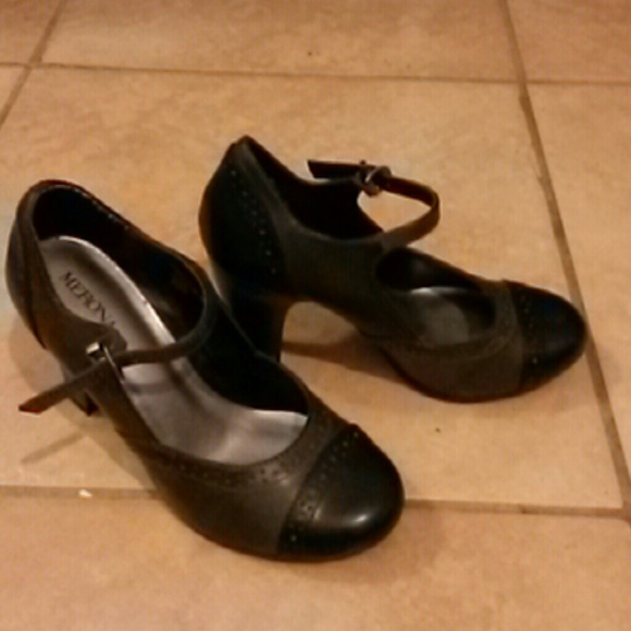 Black and Grey baby doll shoes