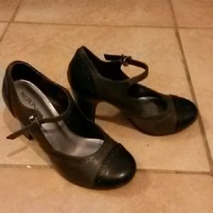 Black and Grey baby doll shoes