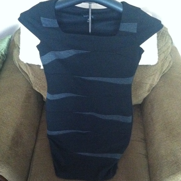 Black and gray dress