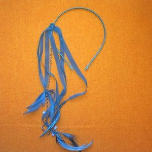 Bebe turquoise Headband with Feathers