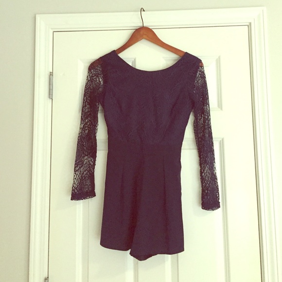 Navy blue romper