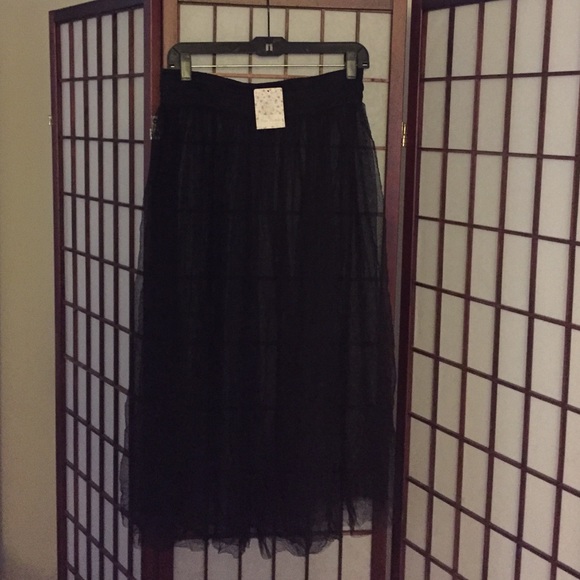 NEW 3/4 length see through skirt