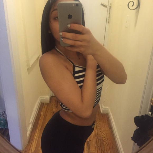 Stripe ponte halter - Picture 2 of 2