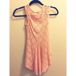 Lace pink top