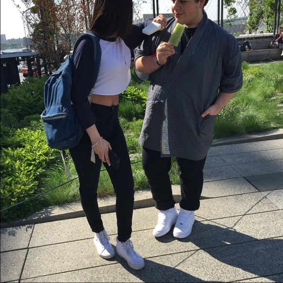 Poly cotton 3/4 sleeve raglan croptop - Picture 2 of 2